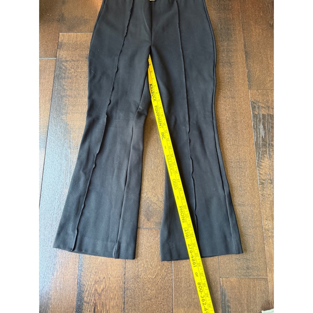 Maeve Anthropologie The Margot Black Kick Flare Seam Detail Pants Small - Picture 5 of 6